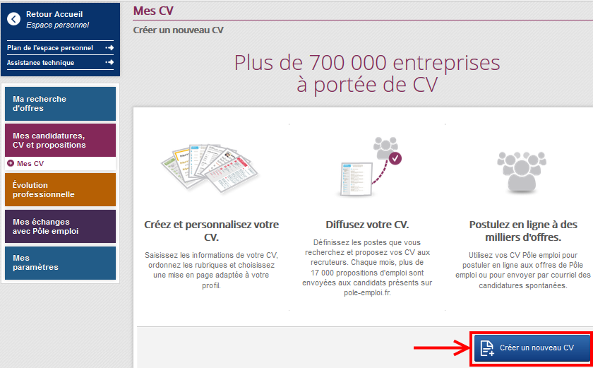 cv en ligne anpe