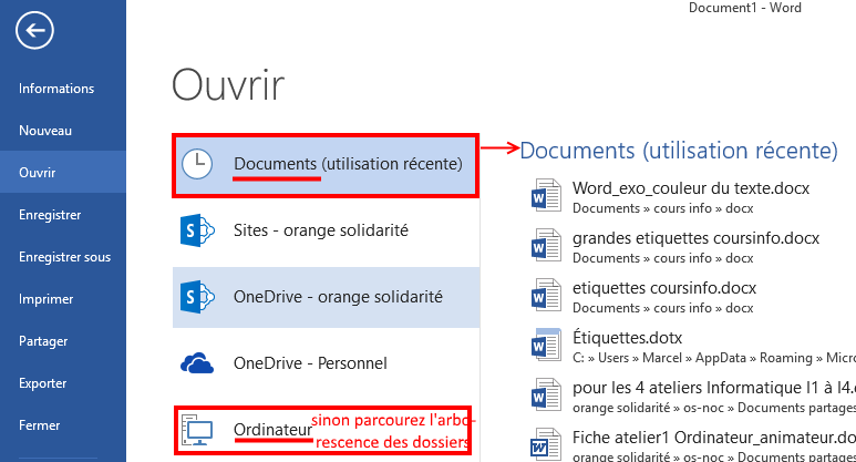 Comment imprimer un document avec Word