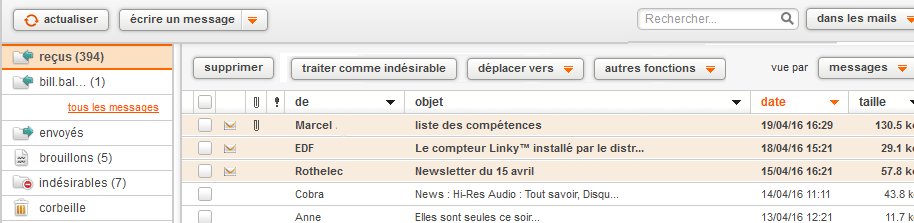 boite Orange Webmail