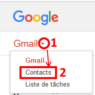 Gmail afficher la liste des contacts