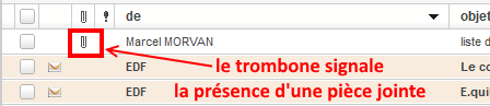 icone de présence de pièce jointe dans mail Orange