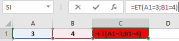 fonction ET Excel