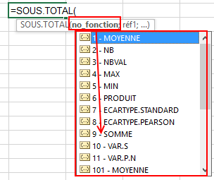 Quizz Excel sur la fonction SOUS.TOTAL