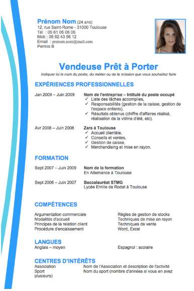 Rediger Un Cv Avec Word Coursinfo Fr