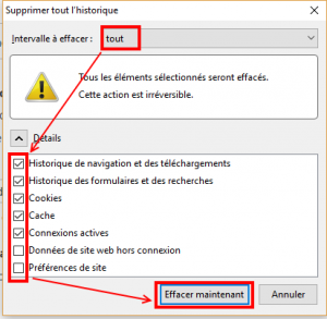 comment nettoyer Firefox