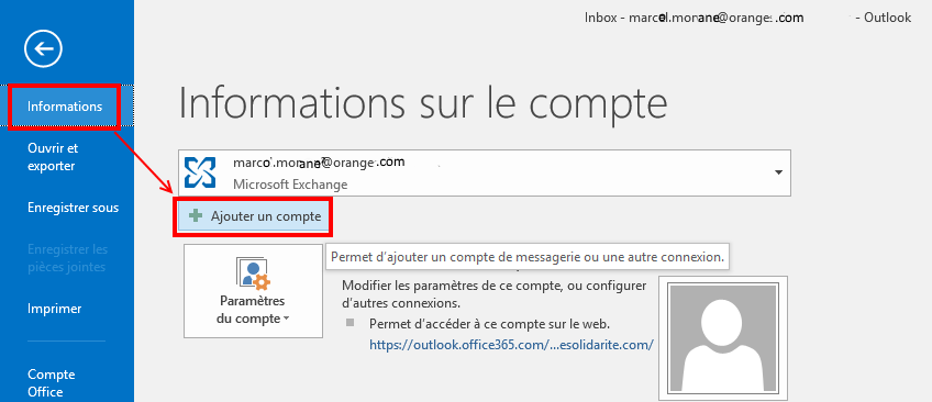 Ajouter un compte Coursinfo fr