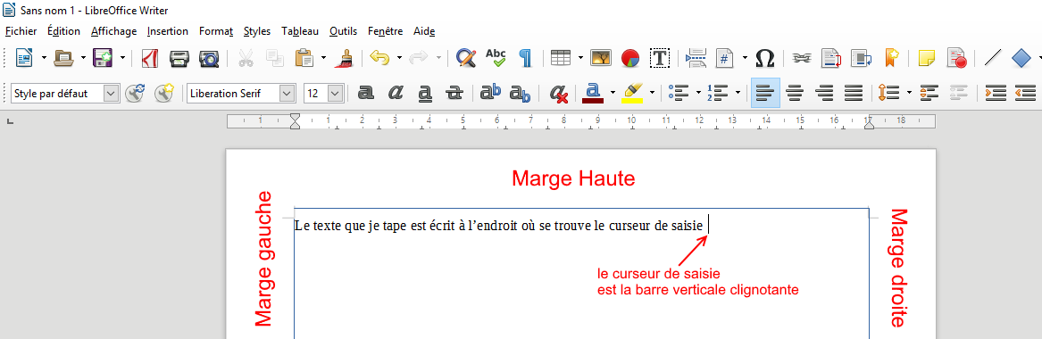 comment rédiger un document Writer