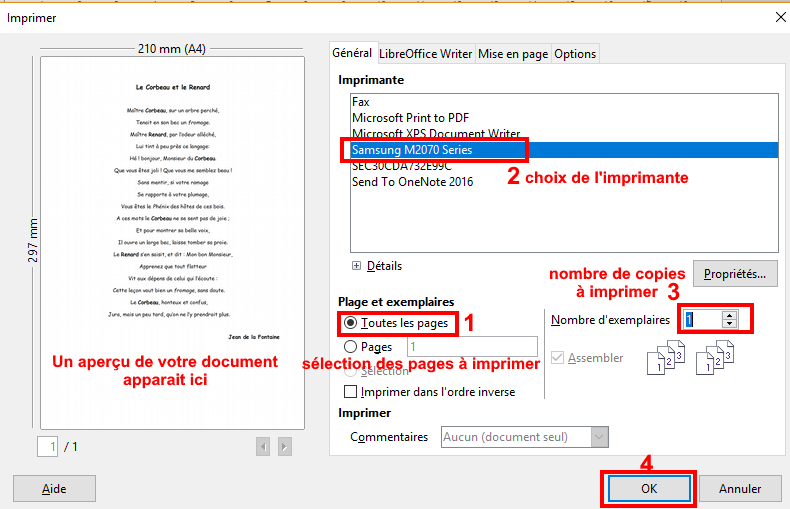 comment rédiger un document Writer