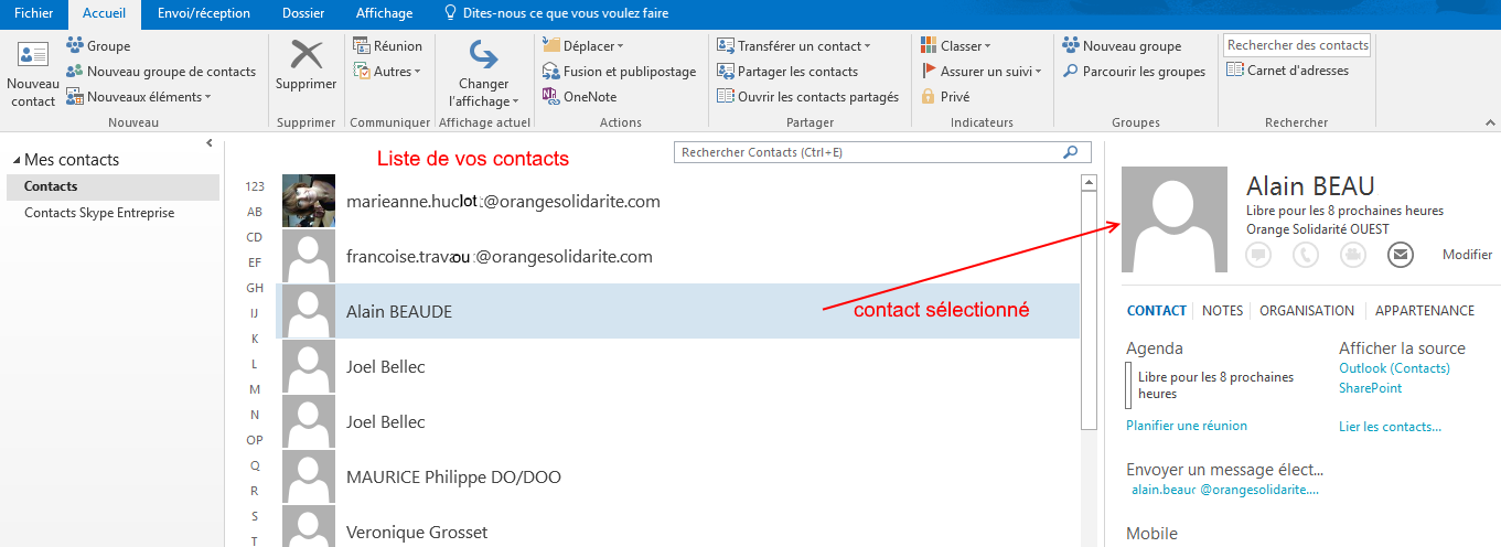 comment utiliser Outlook