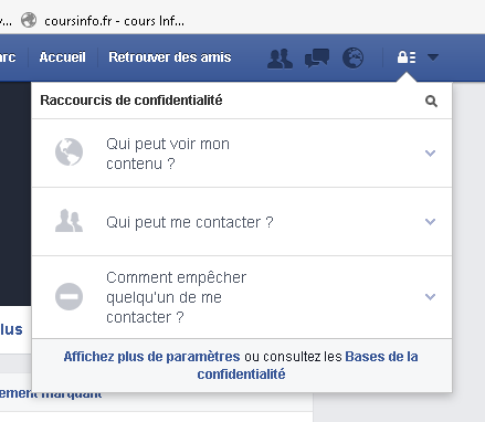 Facebook confidentialité