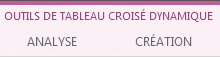 Outils de tableau croisé dynamique
