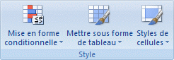 Image du ruban Excel